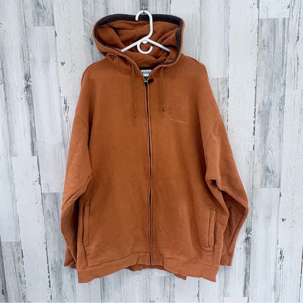 Columbia Men’s Fill Zip Hoodie Jacket Size 2XL Color-Light Brown